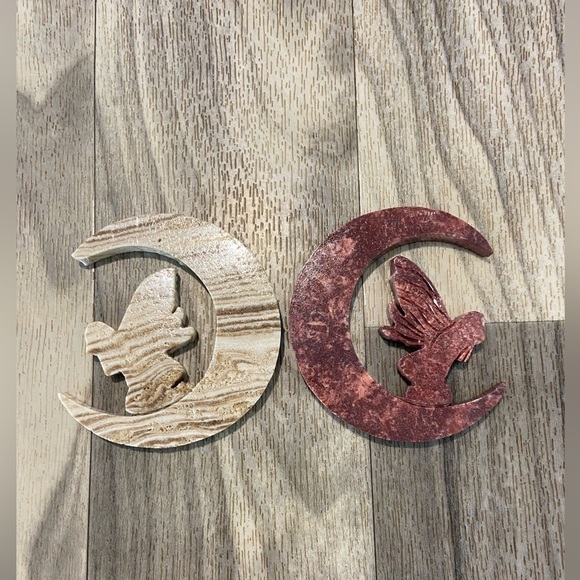 Moon and Fairy Carved Real Stone! - Picture 2 of 5